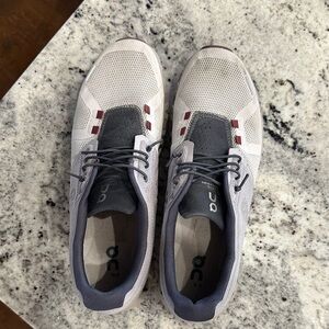 On Running Women's Cream and Gray Athletic Shoes